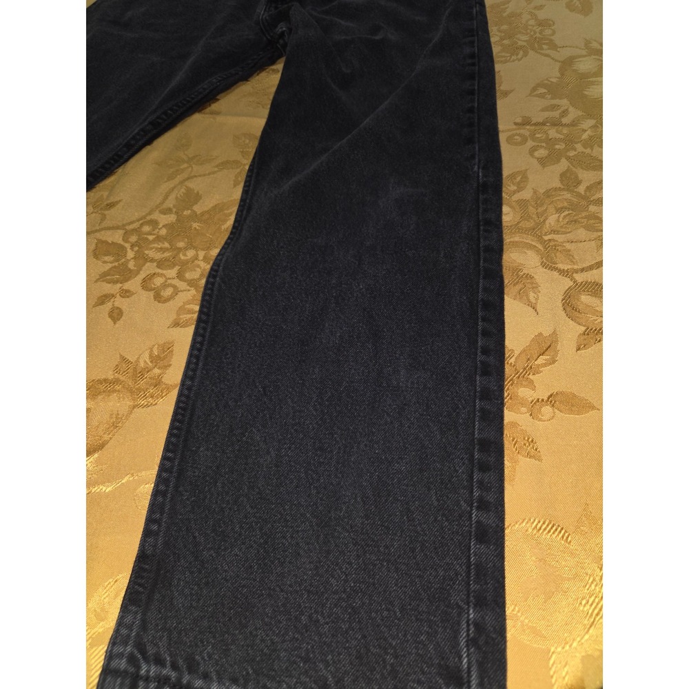 Wrangler Authentic Jeans Mens‎ 36x30 Black Straight Leg Faded Denim Pants - Picture 4 of 10